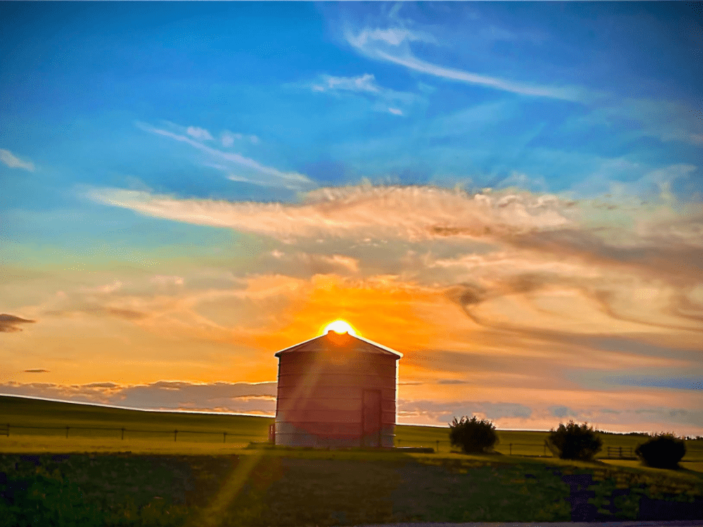 Grain Bin photo by Scott Kerr.   The 10 Acre property is picture perfect for your wedding.  