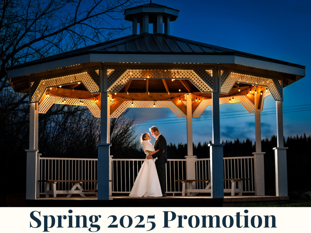 Bride and groom posing together outdoors after their wedding ceremony in a Wedding Gazebo