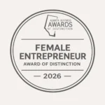 2026 Female Entrepreneur Award of Distinction badge awarded to MVE The Heritage Centre