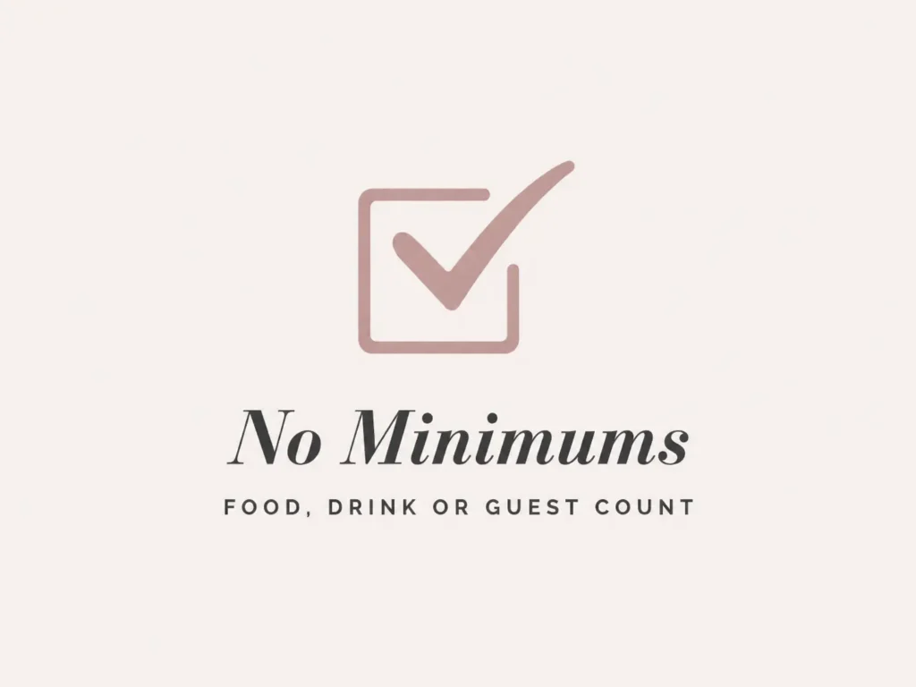 Checkmark graphic noting no required minimum spend